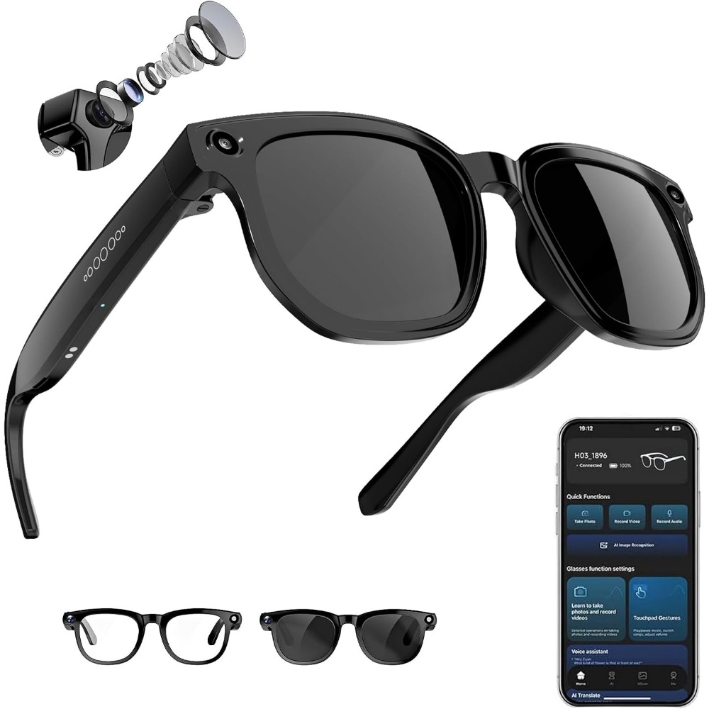 Smart Glasses Lens - Умные очки с 8-мегапиксельной камерой, переводчиком