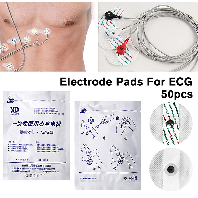 Ecg Patch Monitor - 50 шт./упак. Электродные патчи, одноразовые аксессуары