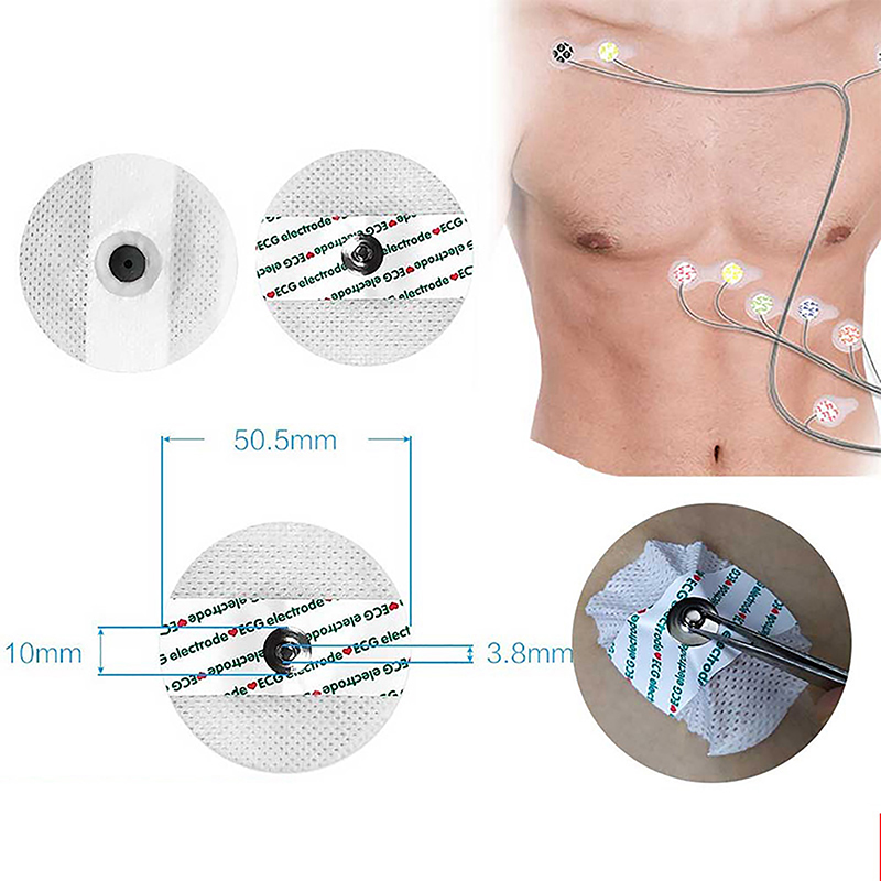 Ecg Patch Monitor - 50 шт./пакет, электродный пластырь, медицинские одноразовые