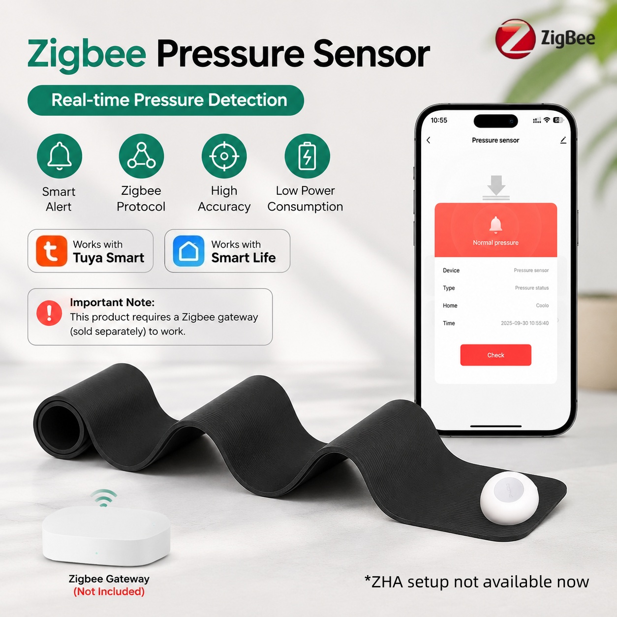 Smart Insole Pressure - Датчик давления Zigbee с функцией определения