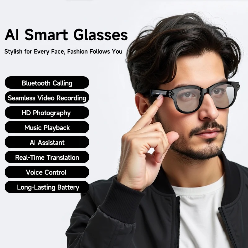 Умные очки AI 2026 с 8K-камеро – обзор и цена Smart Glasses Lens