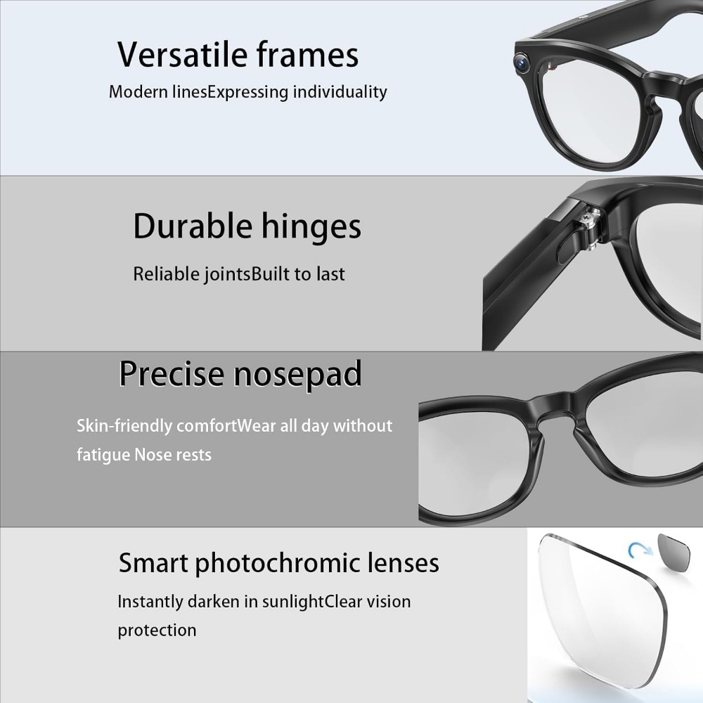 Умные очки: камера 4K, Bluetoo – обзор и цена Smart Glasses Lens