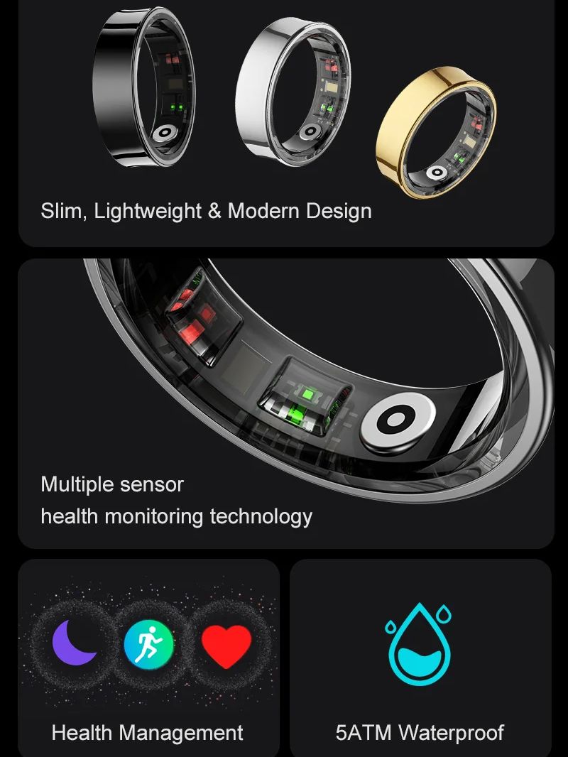Новое умное кольцо R09, монито – обзор и цена Temperature Ring Skin